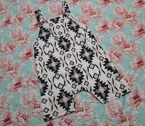 Geometric Patterned Overalls